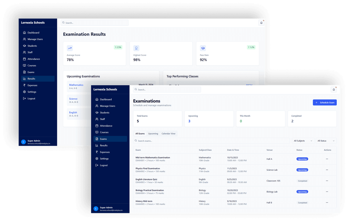 Exam & Result Dashboard