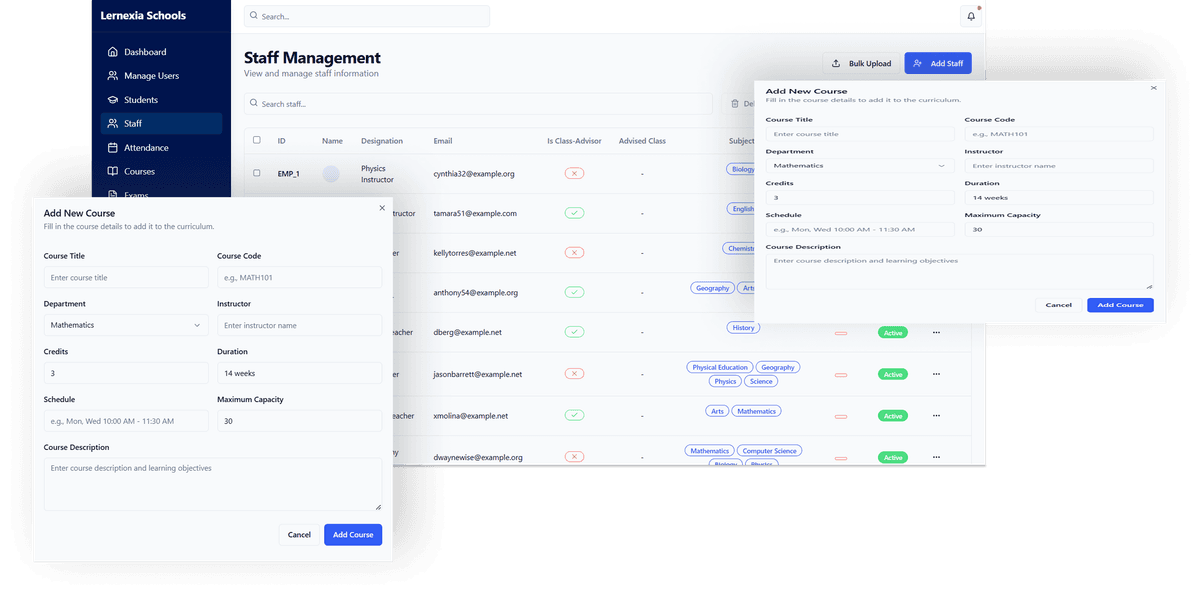 Staff Management Dashboard